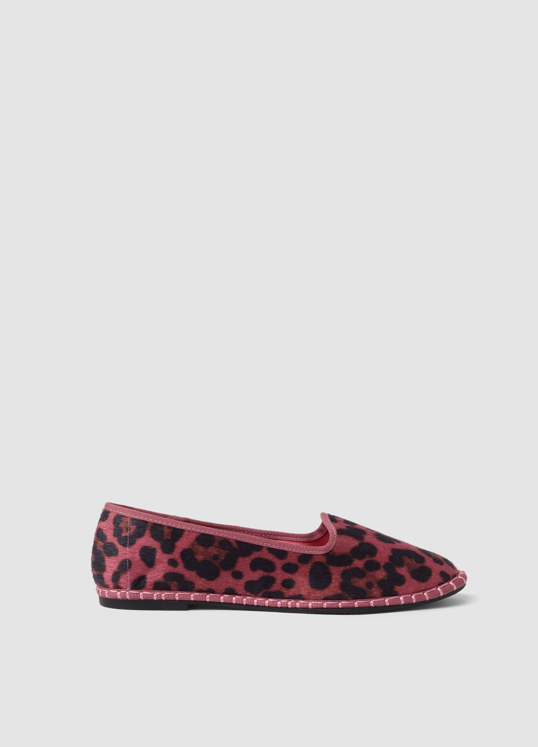 Ballerine rosa classiche con fantasia animalier