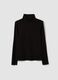 Schwarzes Longsleeve-T-Shirt aus reiner Baumwolle mit Rundhalsausschnitt_4