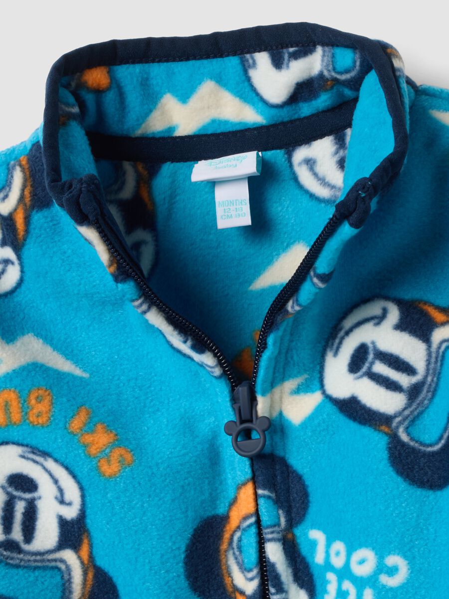 Ocean-blue crew-neck sweatshirt with Mickey print_3