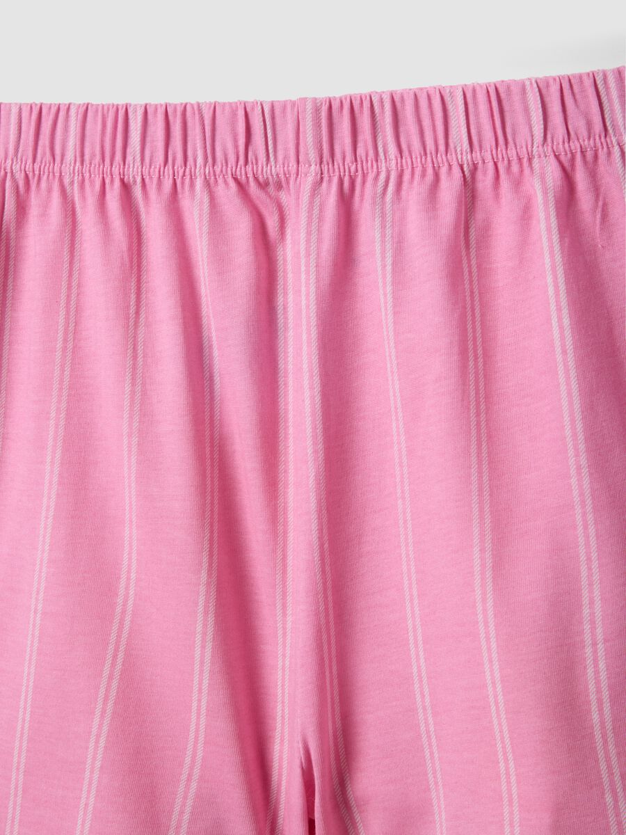 Girls' regular fit pink cotton short pyjamas with print_3