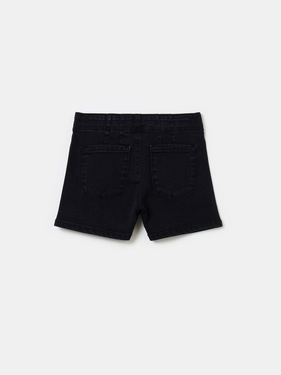 Denim shorts with pockets_1