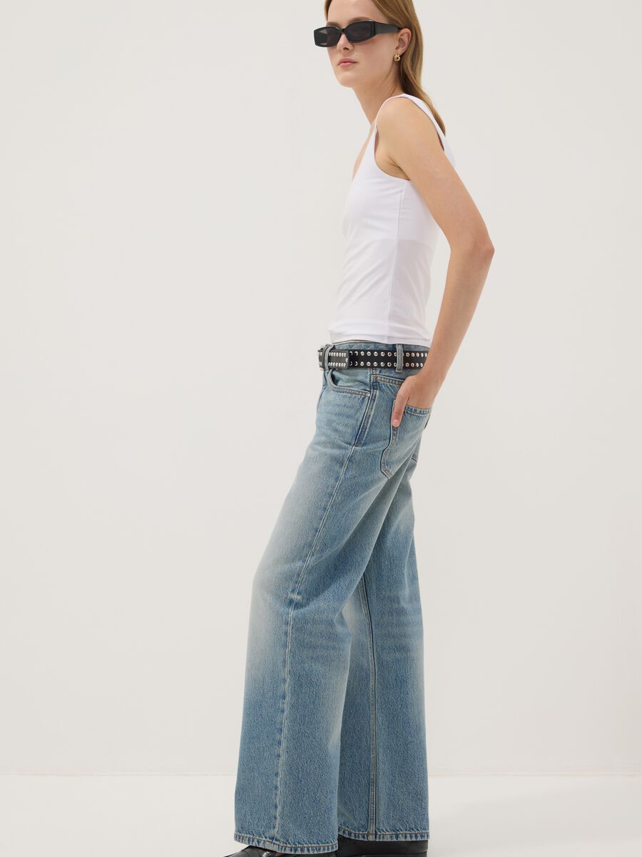 Straight-Fit-Jeans aus reiner Baumwolle in Hellblau_0