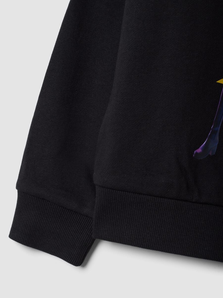 Black 100% cotton sweatshirt with K-Pop Demon Hunters print for girls_2