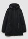 Black padded jacket regular fit with zip and hood_4