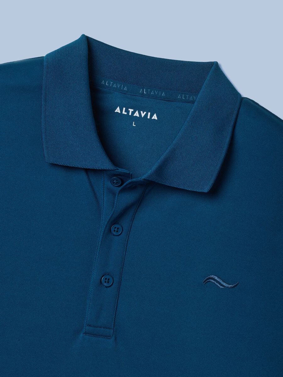 ALTAVIA SAILING blue polo shirt with classic breathable collar_5