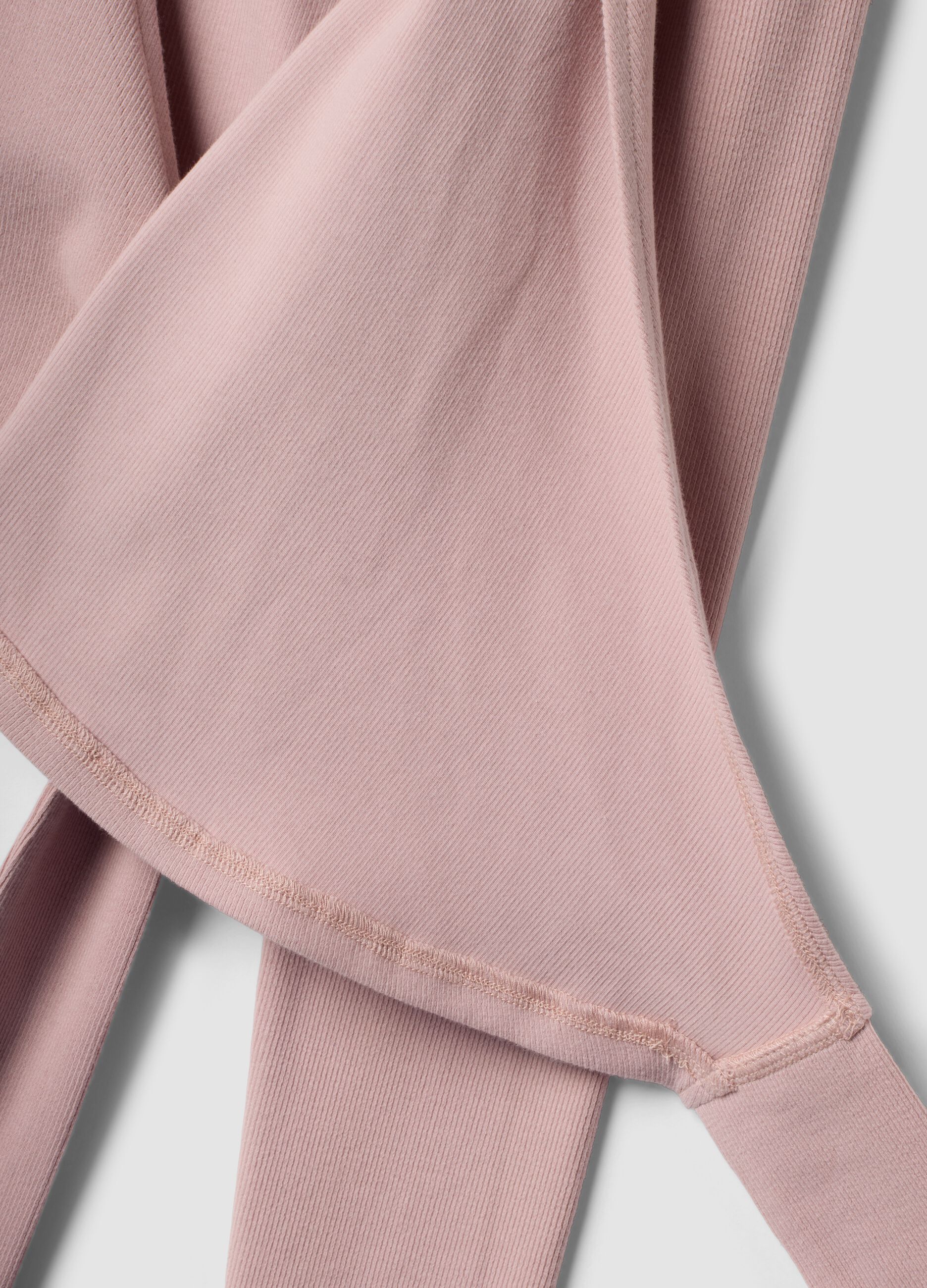 Wrap top rosa in cotone elasticizzato a costine ALTAVIA STUDIO
