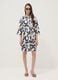 Multicolour floral print oversized stretch cotton dress_1