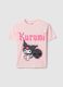 Pink pure cotton T-shirt regular fit with Kuromi print_4