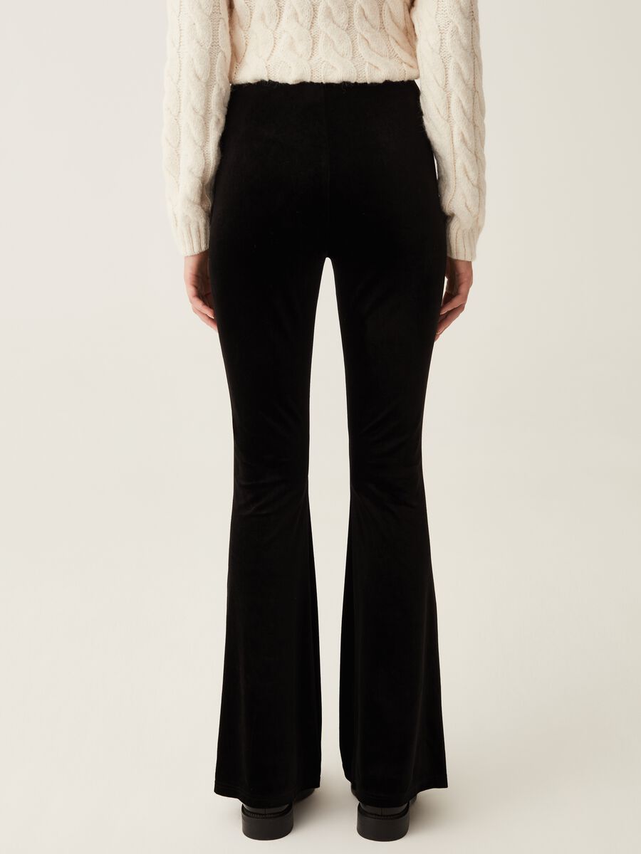 Flare-fit velvet trousers_2