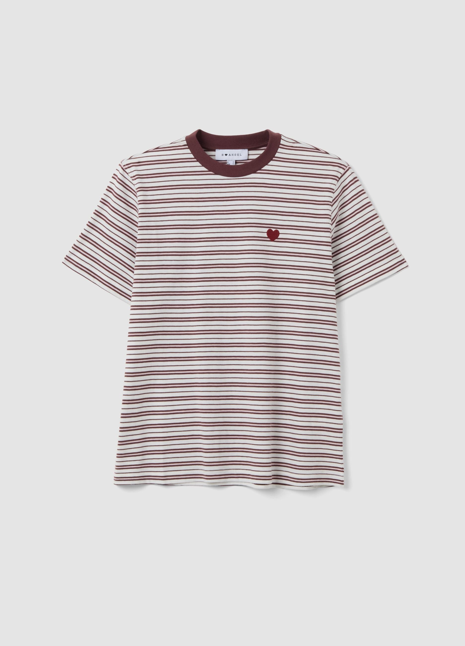 &Pi;&omicron;&lambda;ύ&chi;&rho;&omega;&mu;&omicron; &rho;&iota;&gamma;έ T-shirt relaxed fit &alpha;&pi;ό 100% &beta;&alpha;&mu;&beta;ά&kappa;&iota; &mu;&epsilon; &kappa;έ&nu;&tau;&eta;&mu;&alpha; &sigma;&tau;&omicron; &sigma;&tau;ή&theta;&omicron;&sigmaf;