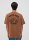 Brown pure cotton Peanuts print T-shirt, relaxed fit_3