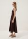 Abito marrone smanicato in cotone elasticizzato regular fit_1