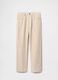 Weite beige Leinenhosen_5