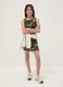 Green sleeveless stretch cotton dress_0