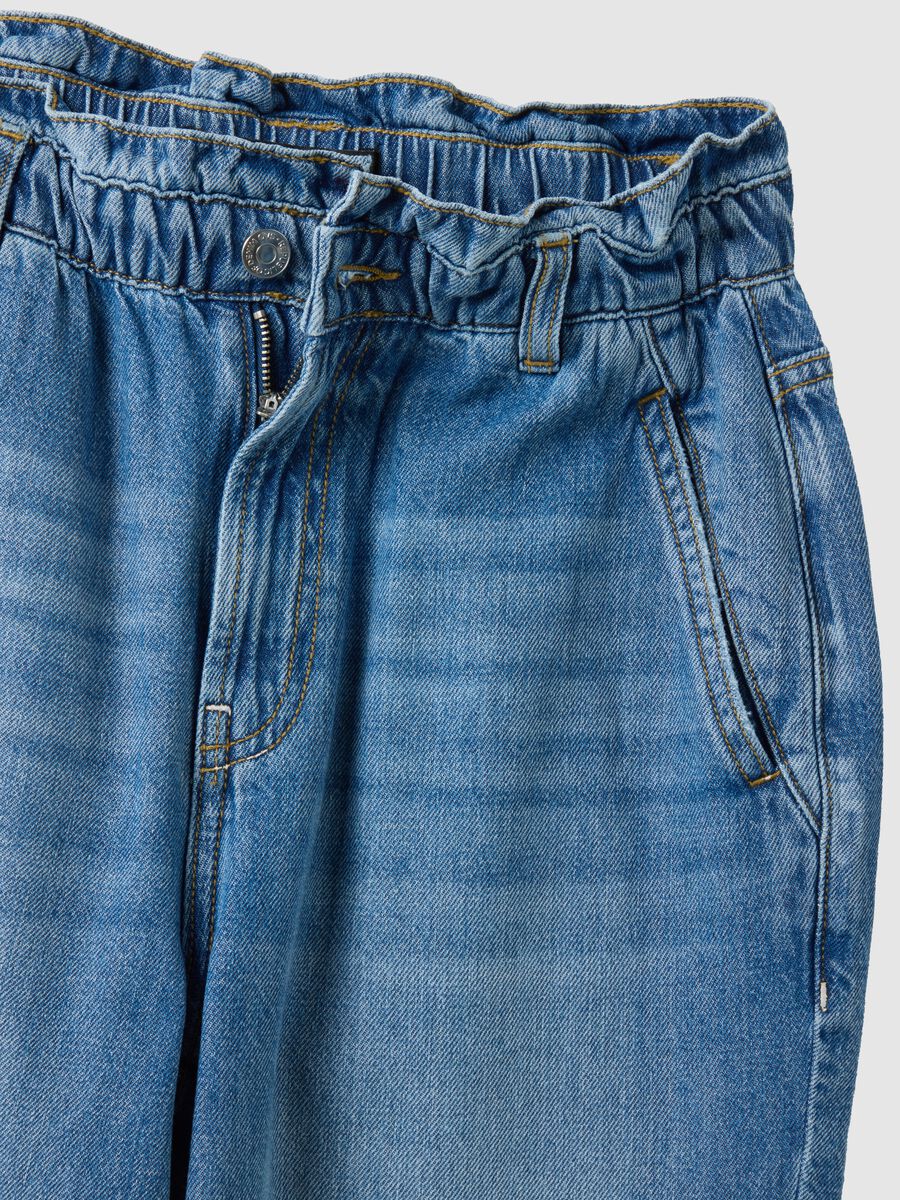 Blue Pure Cotton Baggy Trousers_5