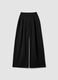 Black wide-leg stretch-fabric trousers_5