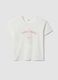 Wei&szlig;es Pyjama-T-Shirt aus Bio-Baumwolle mit Frontprint_4