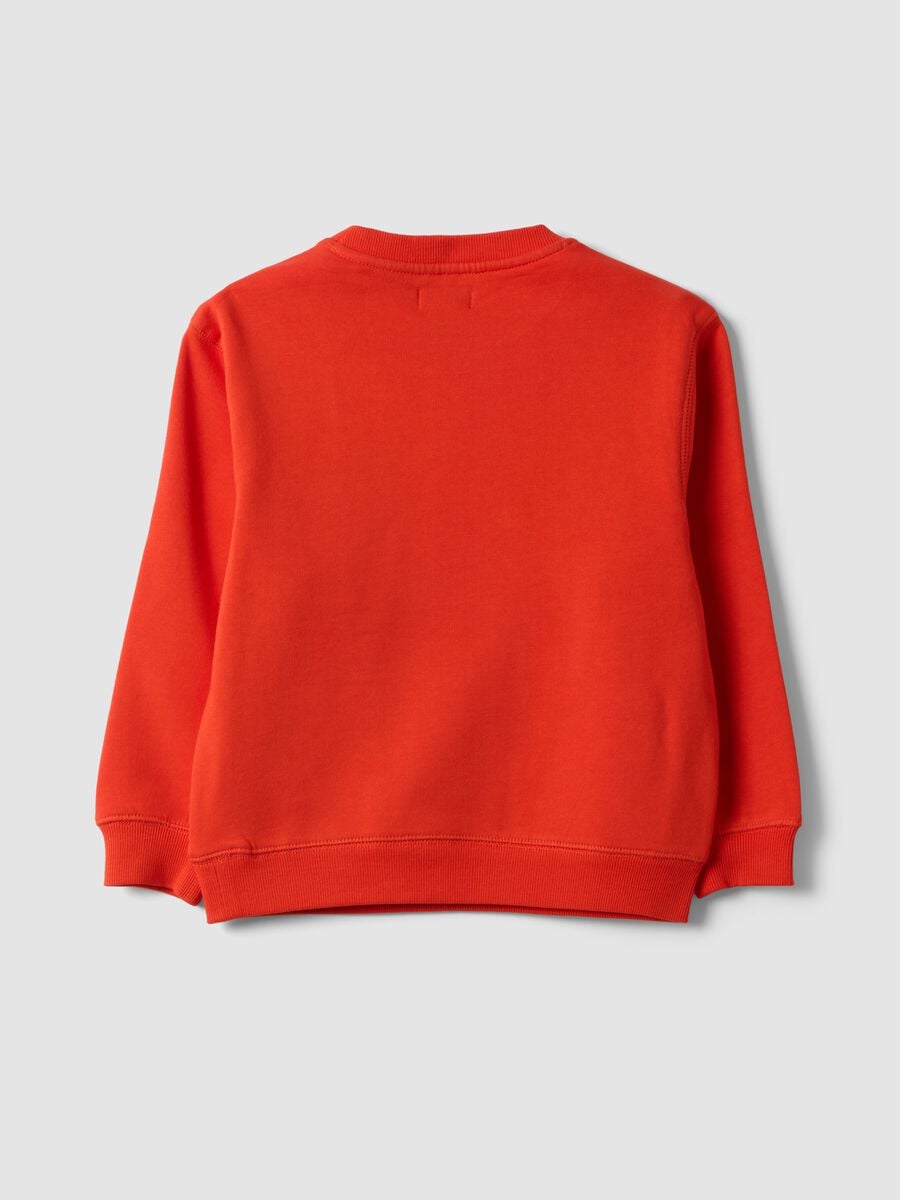 Red organic cotton crew-neck sweatshirt_1