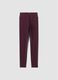 Purple slim leggings in stretch fabric with regular-rise waist &ndash; ALTAVIA STUDIO_6