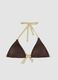 Brown triangle bikini top in stretch fabric_4
