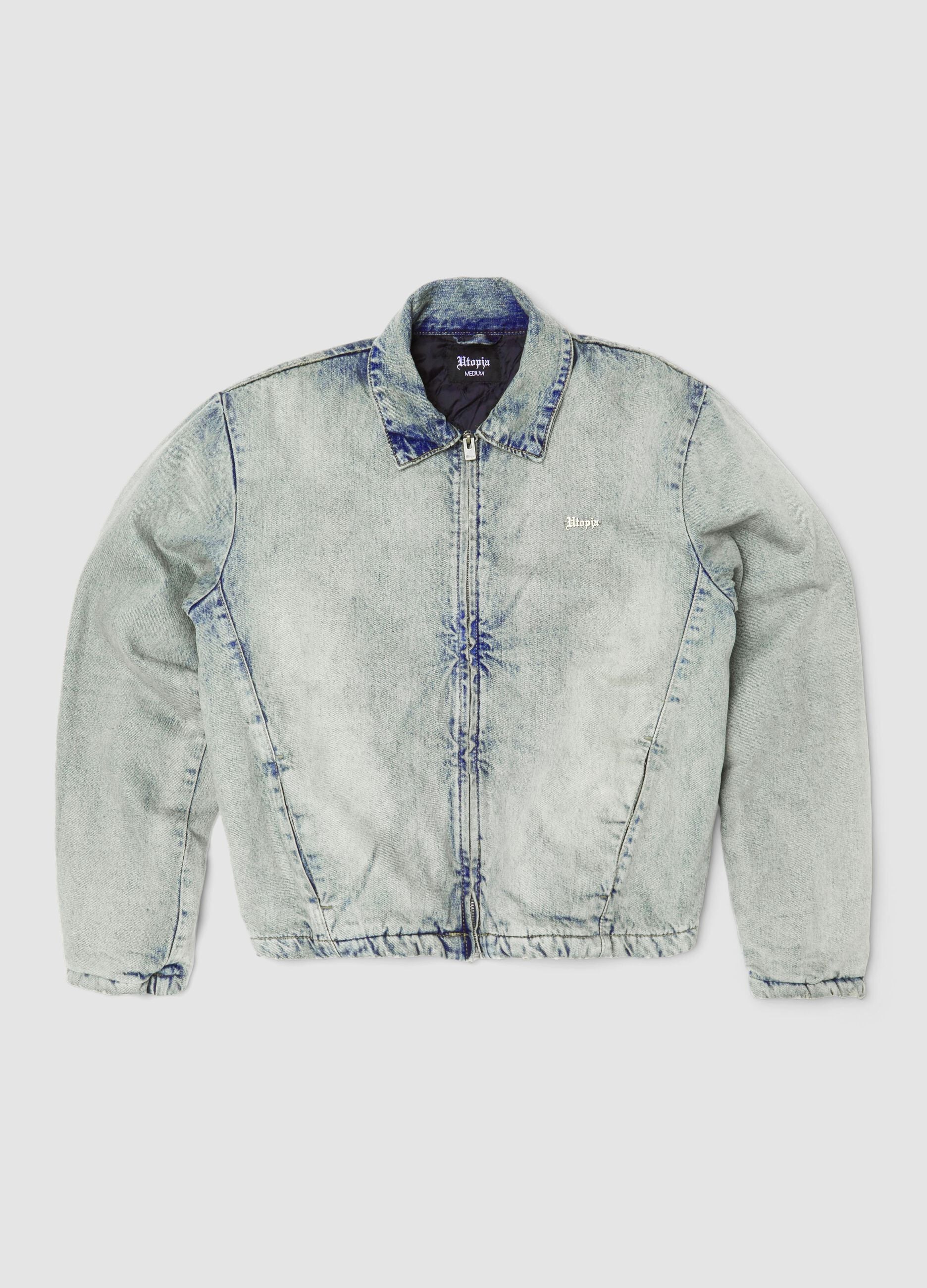 Vintage Light Blue Padded Denim Jacket