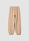 Sandfarbene Joggerhose aus reiner Baumwolle_1
