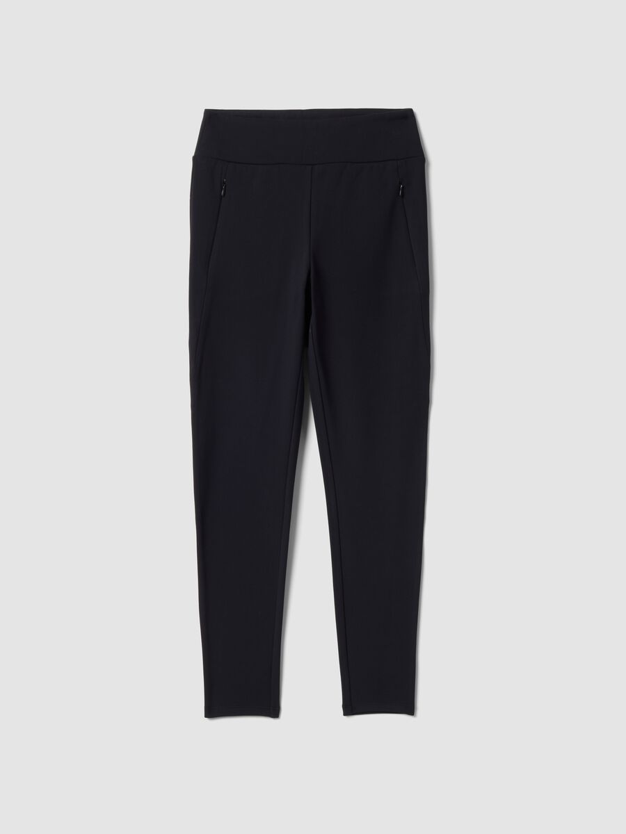 Black stretch leggings with zip pockets ALTAVIA STUDIO_4