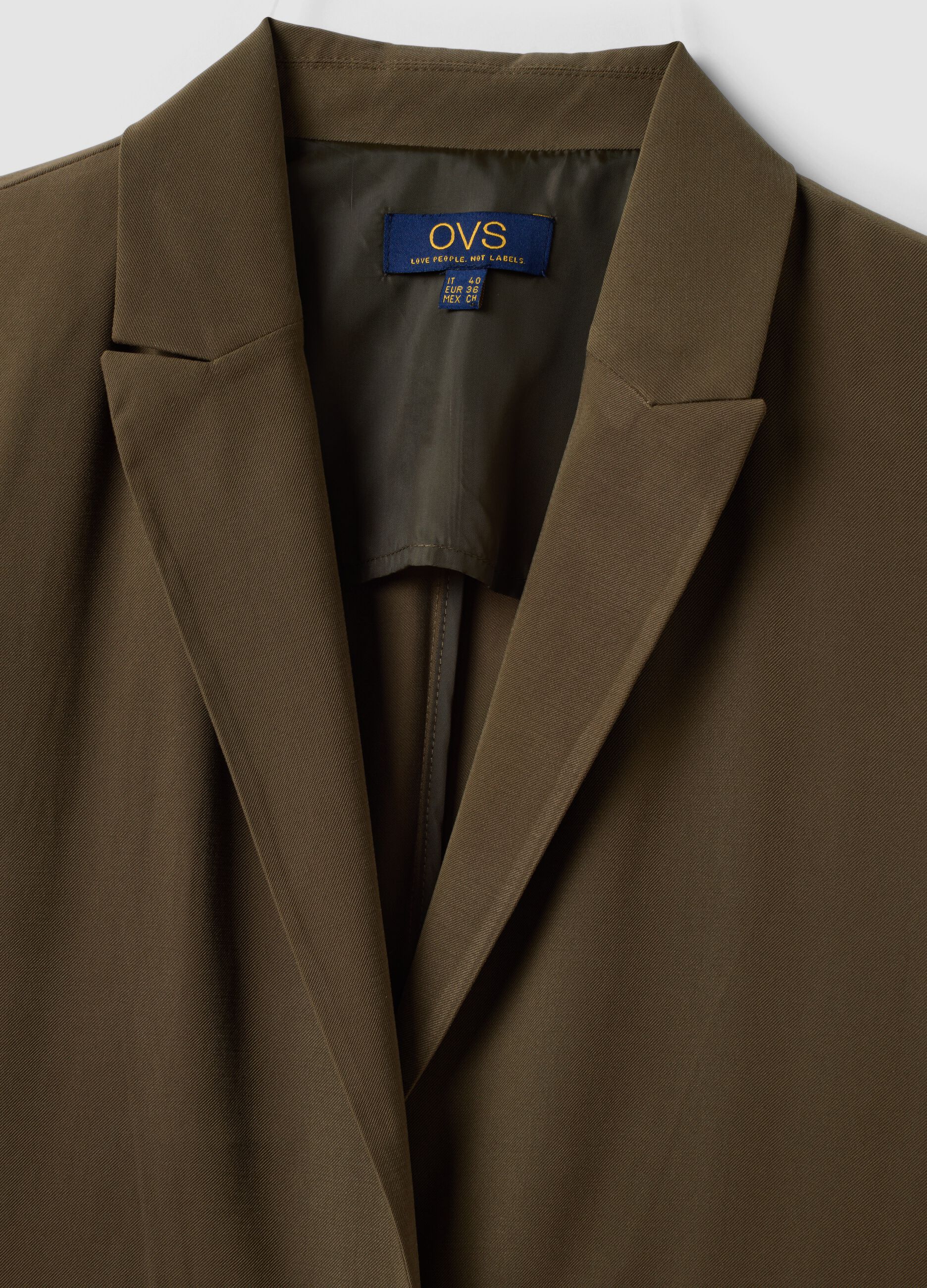 Green regular-fit viscose-blend blazer