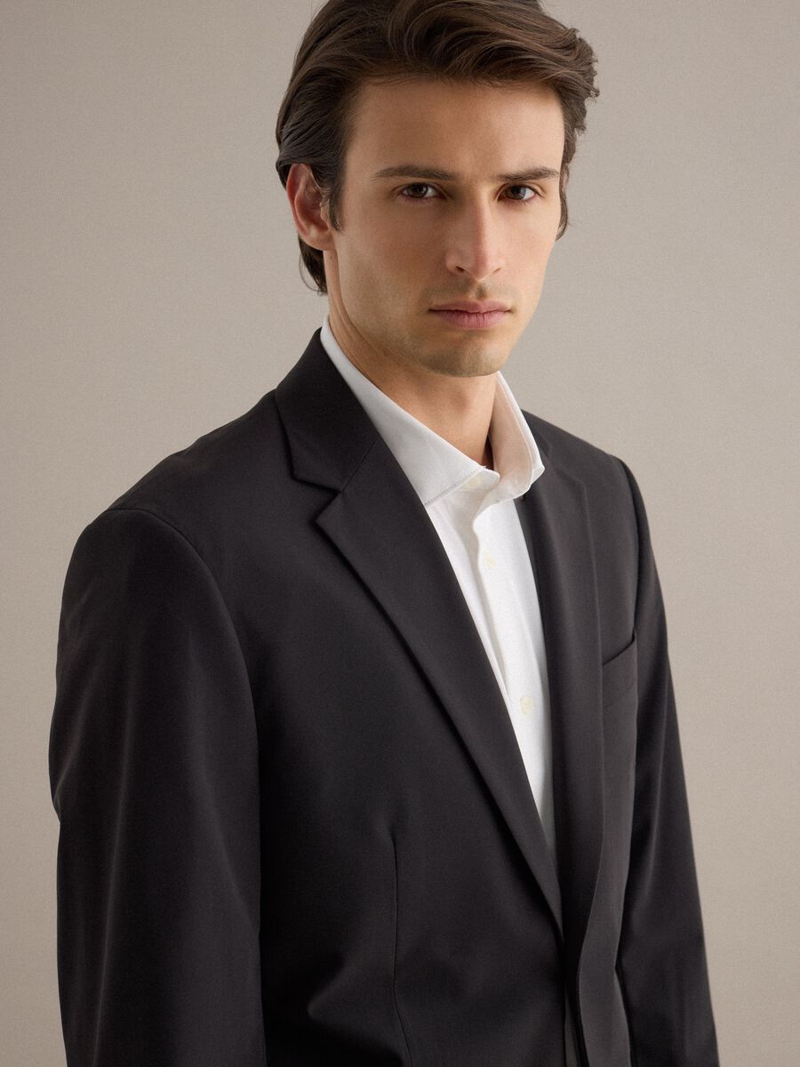 Black slim fit blazer_3