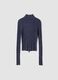 Full-Zip Ribbed Knit Twilight Blue_1