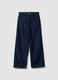 Blue denim straight-fit jeans in pure cotton_4