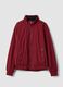 Red stretch-fabric jacket with zip_0