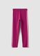Girls&rsquo; purple skinny-fit organic stretch cotton leggings_0