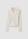 White viscose-blend fitted polo-collar top_4