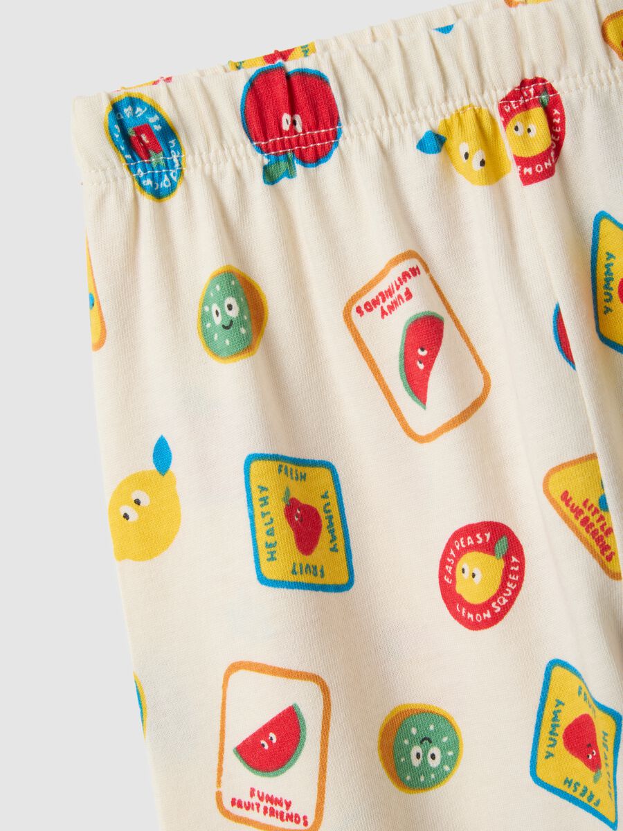 Multicolour newborn pyjamas in pure cotton regular fit with prints_3