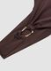 Braunes Bikinih&ouml;schen aus Stretchmaterial mit Ringdetail_1