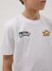 Boy's white pure cotton T-shirt, regular fit with prints_2