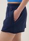 Blue cotton-blend shorts with elasticated waistband_3