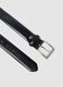Black genuine leather belt_1
