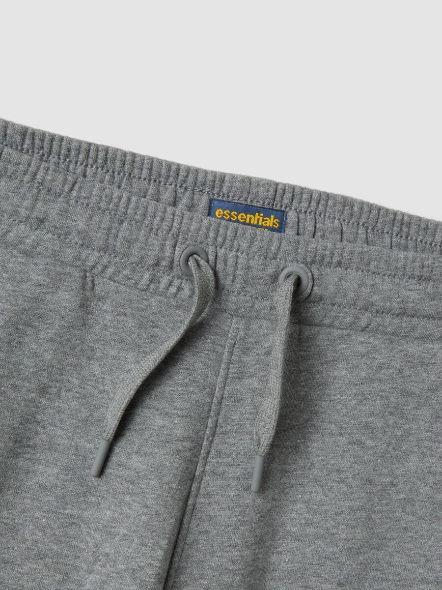 Grey marl joggers in organic cotton and viscose blend_6