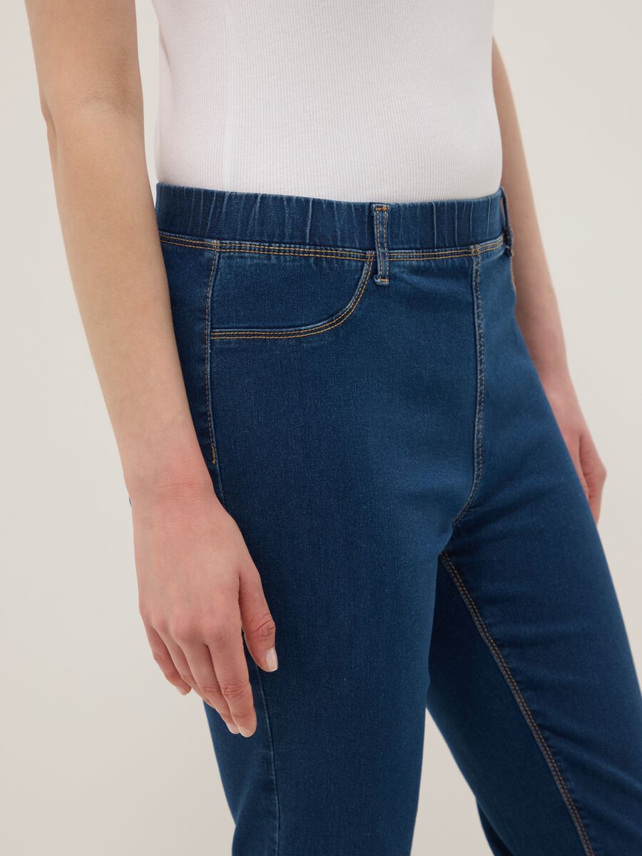 Blaue skinny fit Stretch-Denim-Mischung Jeans_3