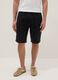 Black denim Bermuda shorts in cotton blend, regular fit_1