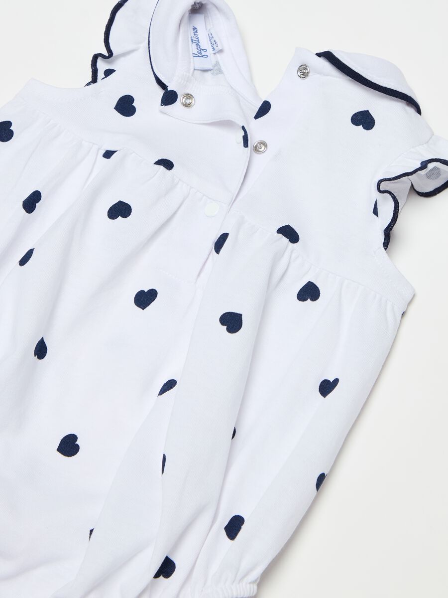 Organic cotton romper suit with hearts print_2