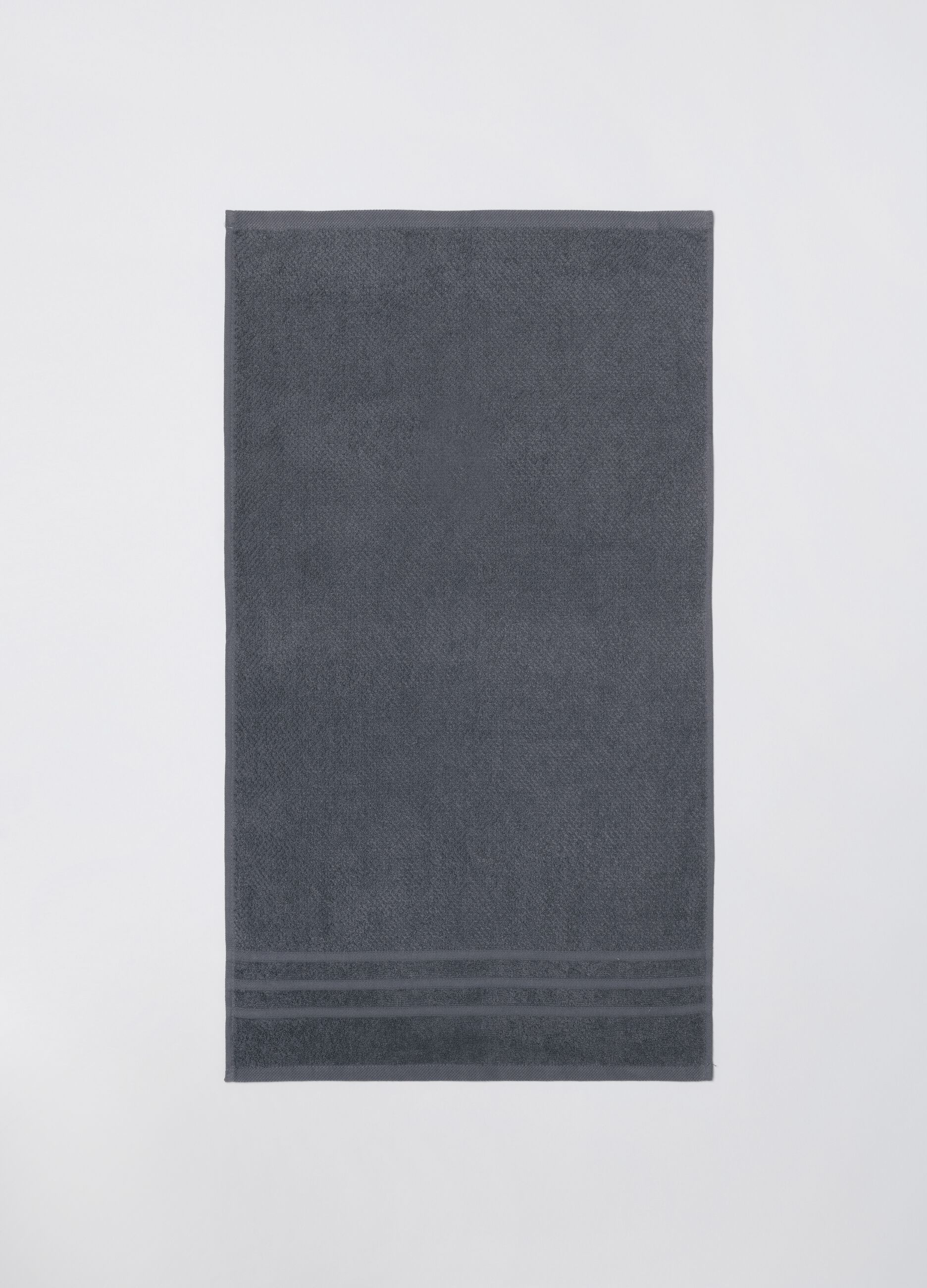 Asciugamano viso 50x90 tinta unita grigio scuro
