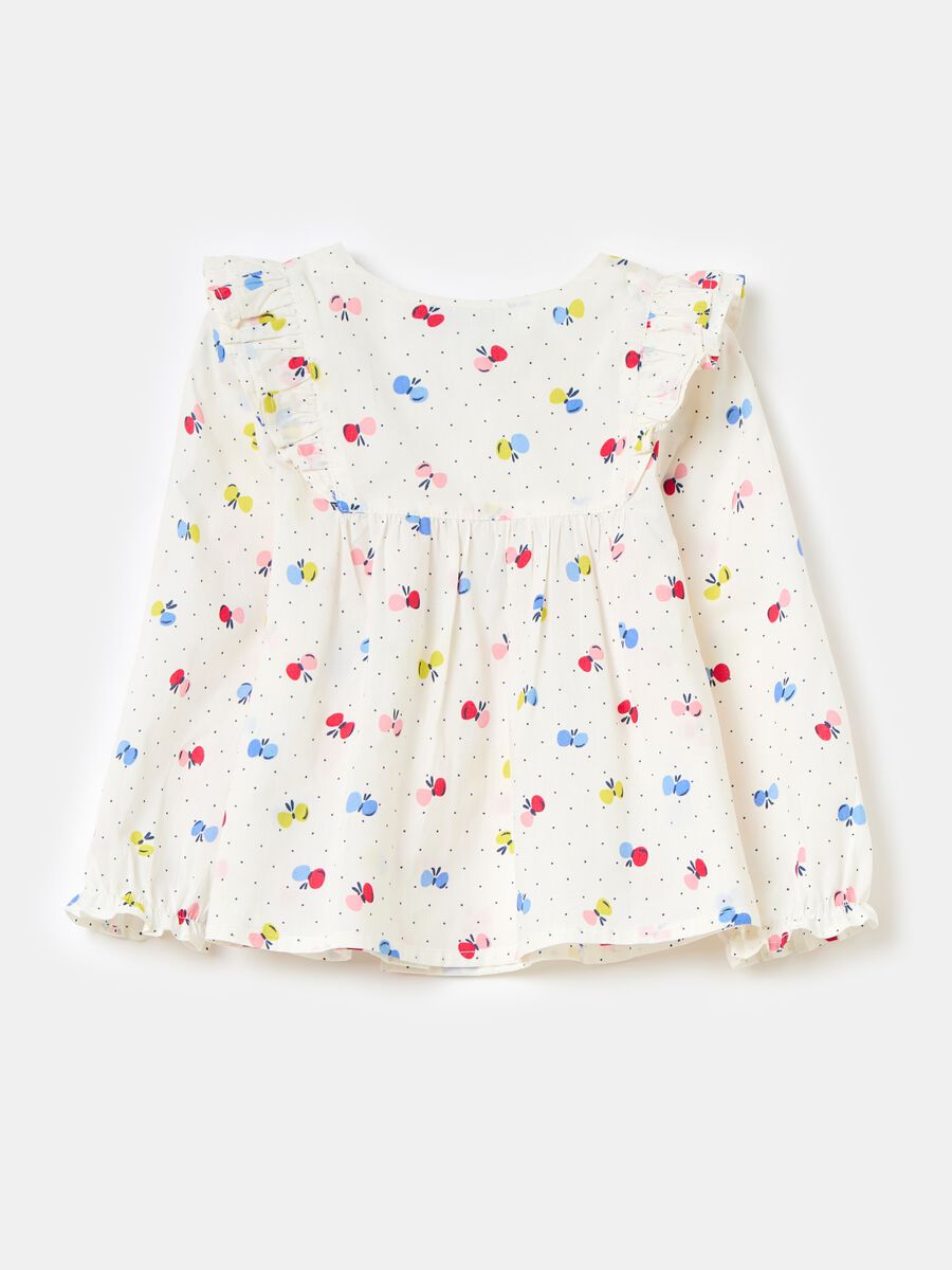 Cotton shirt with butterflies print_1