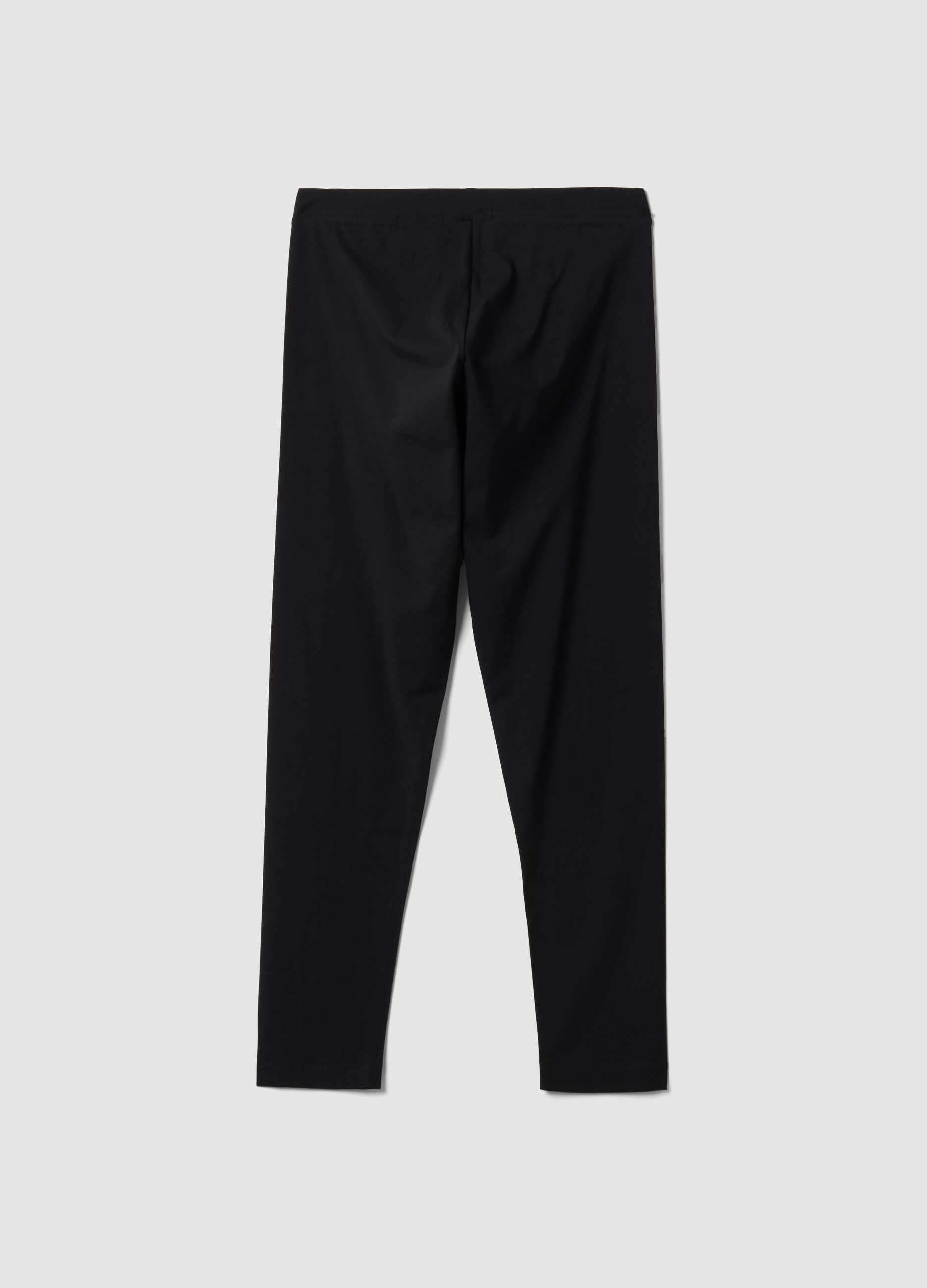 Leggings neri in cotone elasticizzato skinny fit