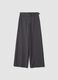 Grey formal stretch-viscose trousers with belt_5