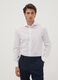 Camisa branca em popelina de algod&atilde;o el&aacute;stico com colarinho franc&ecirc;s, corte slim_0