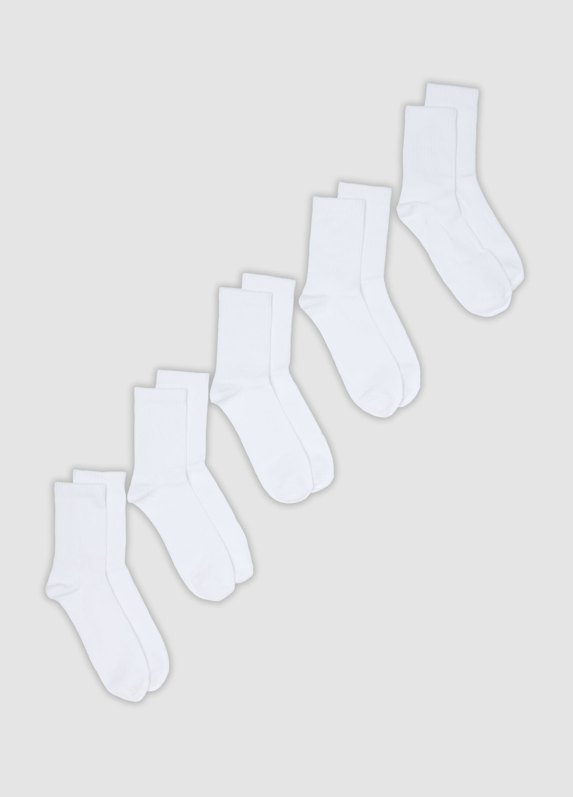5er-Pack weisse Sportsocken aus Bio-Baumwolle