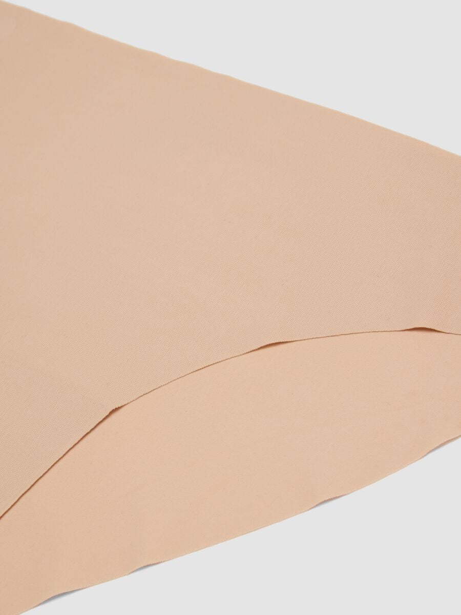 Regular fit beige stretch blend briefs_5